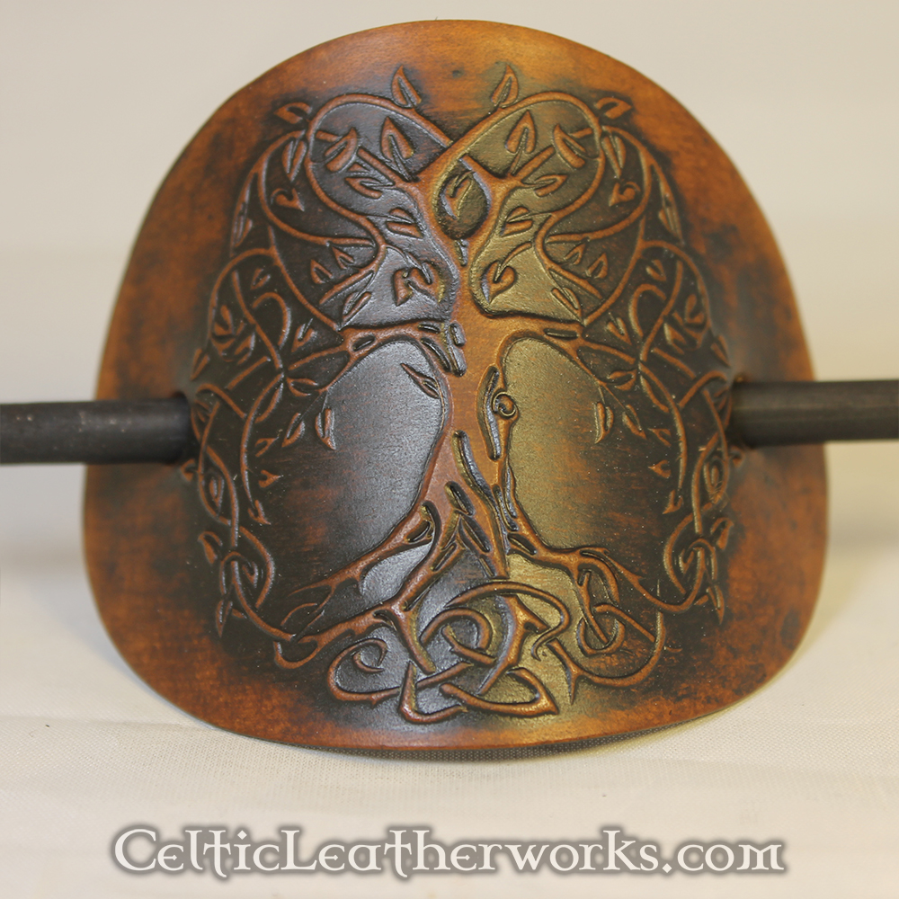 leather barrette