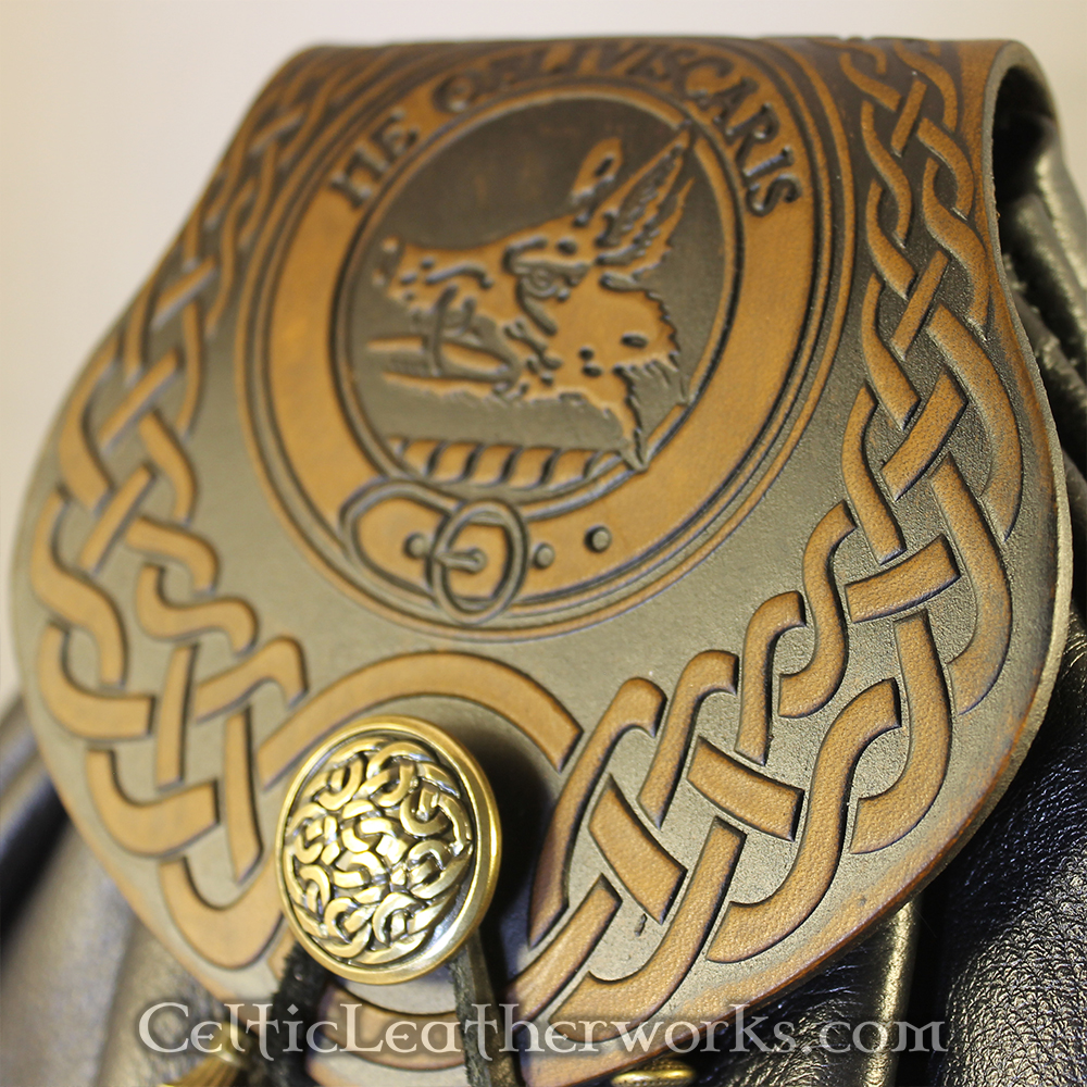 The Clan Campbell Sporran Celtic Leatherworks
